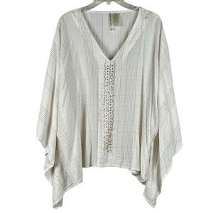 Forgotten Grace Beaded Poncho Blouse XL/XXL